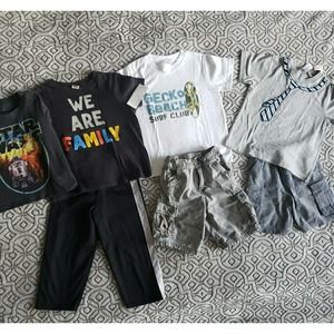 Boys summer clothes bundle 3 y shorts, tees, longsleve, pants